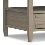 SIMPLIHOME Warm Shaker SOLID WOOD 48 Inch Wide Rectangle Transitional Coffee Table in Distressed Grey, For the Living Room and Family Room SIMPLIHOME