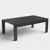 Aeeiua Outdoor Rectangle Patio Aluminum Coffee Tables for Outside, All Weather Patio Slatted Tabletop for Indoor or Outdoor Use Aeeiua