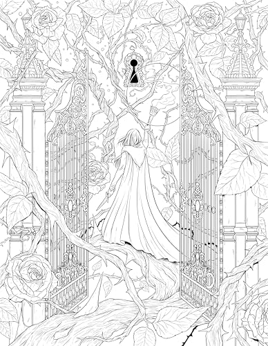 Mythogothica: Rose and Stone: A Romantasy Coloring Book WoodArtSupply