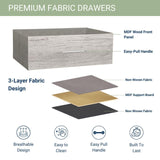 Modern 6-Drawer Dresser with Spacious Storage,Sturdy Wood Frame, and Large Capacity Drawers, Dressers for Bedroom, Home Organization Storage for Living Room or Hallway, Grey Techni Home