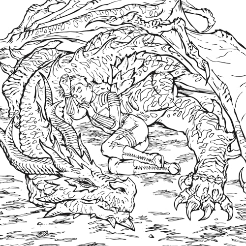 Dragon Riders: A Fantasy Coloring Book (Dover Adult Coloring Books) WoodArtSupply