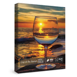 Beach Wine Sunset Puzzles for Adults 1000 Pieces, Ocean Art Landscape Jigsaw Puzzles, Pretty Beautiful Scene Puzzle IdeaBazar