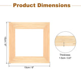 uxcell 2 Pcs DIY Canvas Stretcher Bars, 6 x 6 Inch Canvas Frame Wooden Frames Kit Sturdy Stretcher Frames for Oil Paintings Prints Posters uxcell