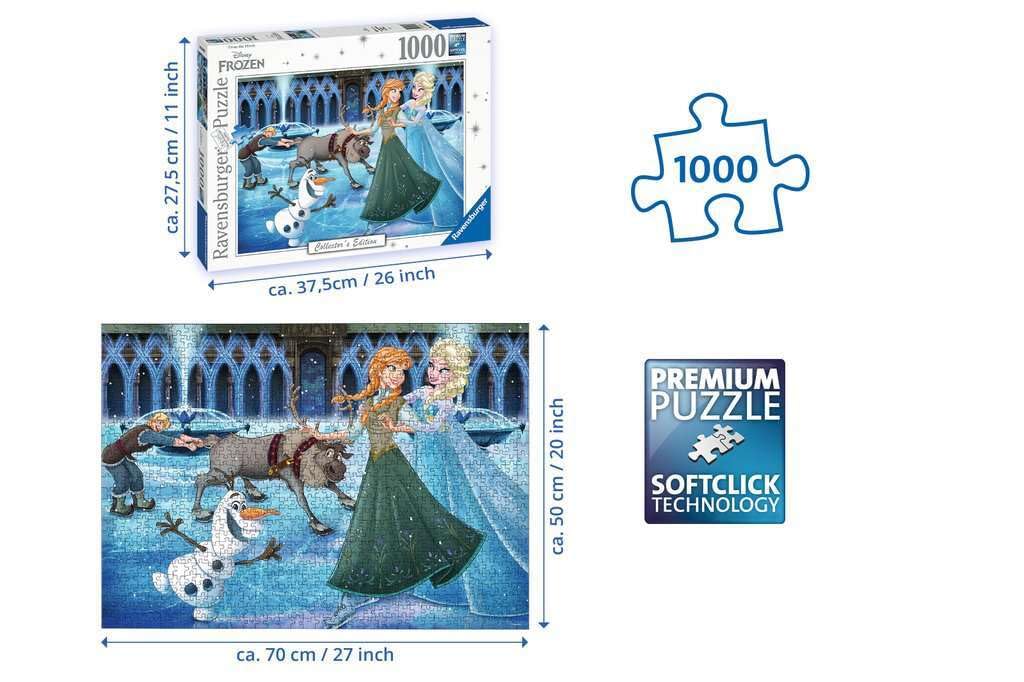 Ravensburger Disney Frozen Jigsaw Puzzle - 1000 Unique Pieces | Softclick Technology Vibrant, Glare-Free Imagery | Ideal Gift for Kids and Adults | FSC Certified Material Ravensburger