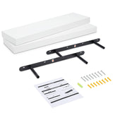 AZSKY Floating Shelves for Wall,White Wall Shelf Natural Wood 16 Inch Bathroom Shelves Over Toilet,Wall Mount Nursery Book Shelves with Invisible Brackets Set of 2 for Bedroom Living Room Kitchen AZSKY