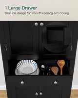 usikey 72” Kitchen Pantry Cabinet, Tall Storage Cabinet with 4 Doors and 1 Drawer, Freestanding Cupboard with 6 Hanging Shelves and Adjustable usikey