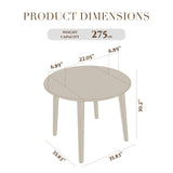 COLAMY 35.8" Wooden Kitchen Table, Expandable Folding Round Table for Small Spaces, Small Kitchen, Drop Leaf Dining Room Desk for Space, Home, Apartment, Office - Darkbrown COLAMY