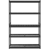 VEVOR Storage Shelves, 2500 lbs, 5 Tier Heavy Duty Garage Shelving, 18" D x 48" W x 72" H Adjustable Metal Shelves for Industrial Shelving Unit Utility Shelf, for Kitchen, Warehouse, Basement, Black VEVOR