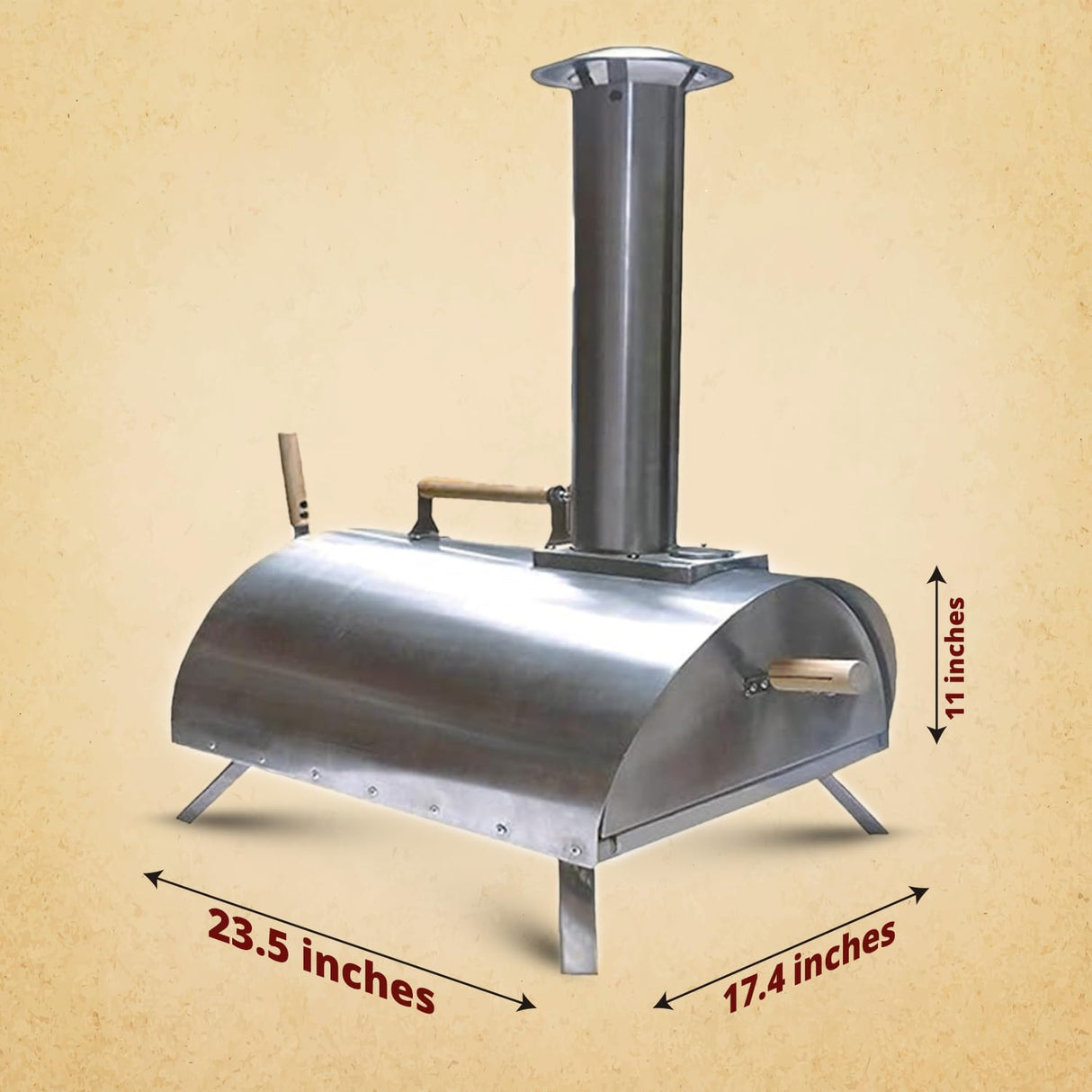 Outdoor Pellet Pizza Oven - Original Pellethead PoBoy Wood Fired Portable Oven with Pizza Peel, Blower, 13" Stone Accessories Kit Pellethead
