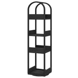 MAHANCRIS 4-Tier Bookshelf, Rotating Bookcase, 360° Spinning Book Shelf, Rotate Corner Book Shelve, Storage Rack, for Study, Home Office, Black BKBK3401 MAHANCRIS