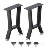 YCCO Bench Legs Black Metal,Coffee Table Legs 15 Inch,End Table Leg,Metal Desk Legs for Table,Heavy Duty Furniture Legs,Patas Para Mesa-Easy Install with Adjustable Feet,DIY Legs (H15 x W11, Set of 2) YCCO