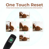 Dual Motor Power Lift Recliner Chair for Elderly with Massage and Heat, Oversized Lift Chair with Arm Storage, Lay Flat Lift Recliner for Adults, Big Tall, Infinite Position, Camel Rhevoy