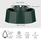 Tree Nest Robust Christmas Tree Stand for Real Christmas Trees Up to 8.5' Trees Water Reservoir Holds Up to 2.9 Gal Robust (Green,Medium) Tree Nest