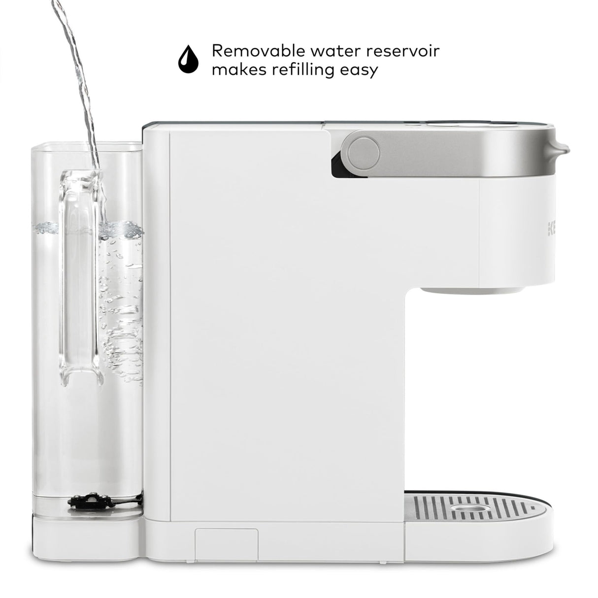 Keurig K-Supreme Single Serve K-Cup Pod Coffee Maker, MultiStream Technology, 4 Brew Sizes, 66oz Dual-Position Removable Reservoir, White Keurig