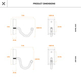 Hold Up Displays Gun Wall Mount - AR, Rifle, Shotgun Holder, Bow Hanger, Hooks - Walnut Hardwood Display From Wisconsin - Made in USA Hold Up Displays