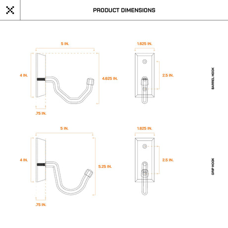 Hold Up Displays Gun Wall Mount - AR, Rifle, Shotgun Holder, Bow Hanger, Hooks - Walnut Hardwood Display From Wisconsin - Made in USA Hold Up Displays