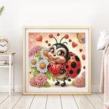 DPDAKIT Diamond Painting Kits Ladybug, 5D Special Shape Diamond Art Kits for Adults, Crystal Rhinestones Art Craft for Beginners DIY Home Wall Decor Gift, 12 × 12 Inches DPDAKIT