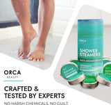 Shower Steamers Aromatherapy - Relaxation Gifts for Women, Shower Bombs, Unique Spa Gifts Shower Tablets, Stocking Stuffers for Women & Men (Peppermint and Eucalyptus Scent 8PC) Orca Beauty
