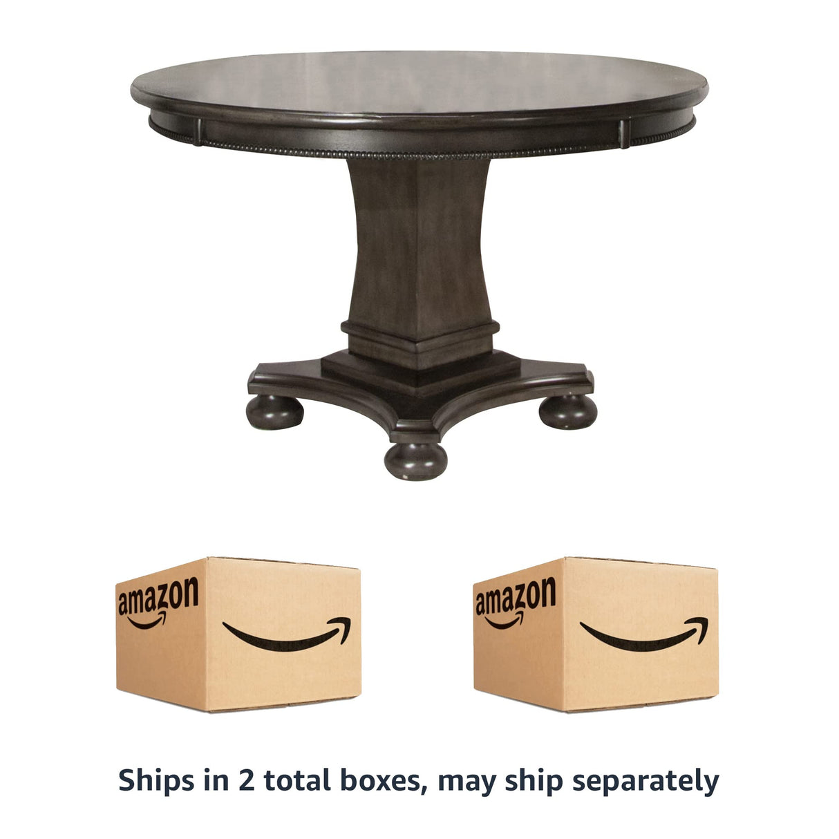 Sunset Trading Vegas Dining and Poker Table, 2 in 1 Game, Gray/Black/Off-white Sunset Trading