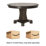 Sunset Trading Vegas Dining and Poker Table, 2 in 1 Game, Gray/Black/Off-white Sunset Trading