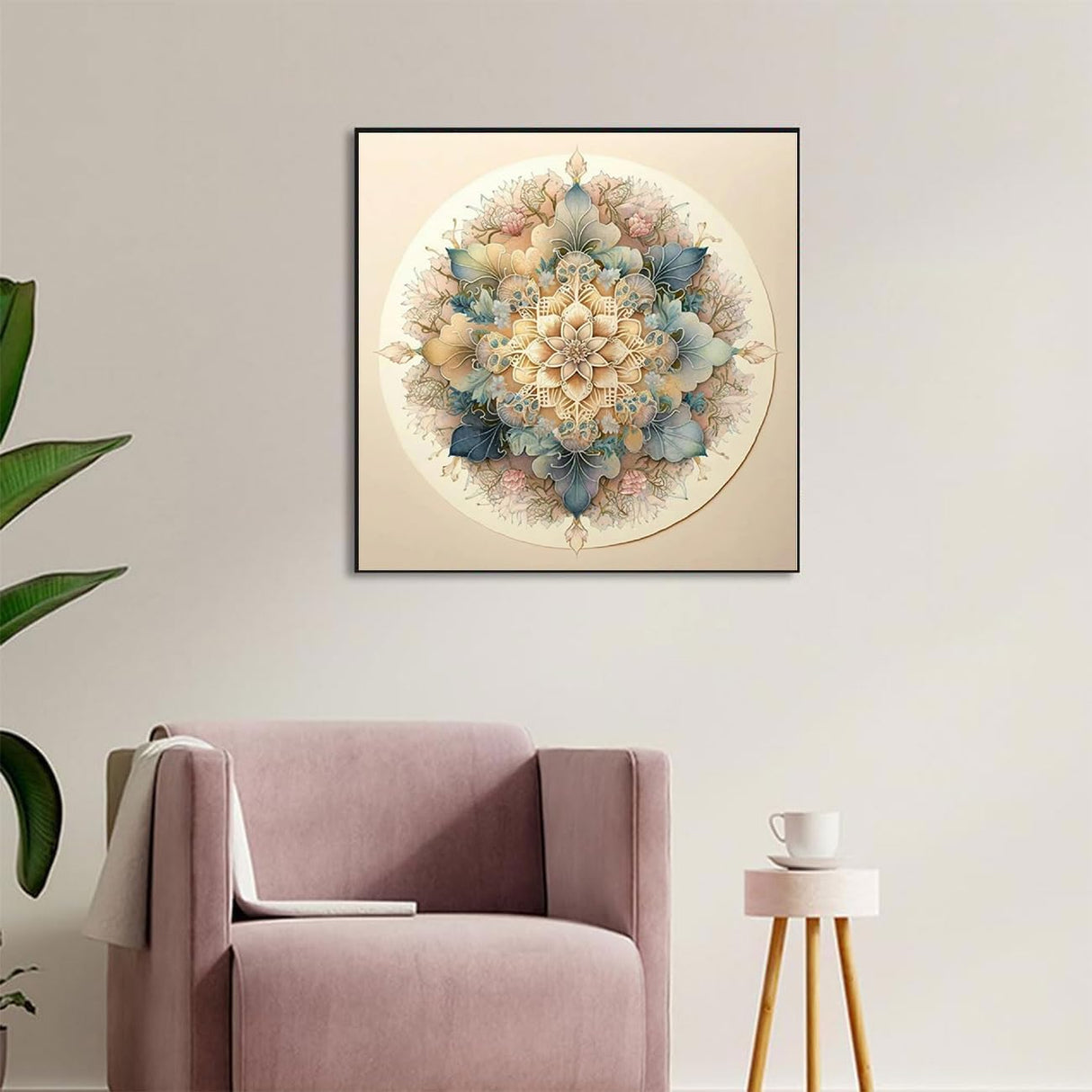 KTHOFCY 5D DIY Diamond Painting Kits for Adults, Mandala Flower Full Drill Embroidery Cross Stitch Crystal Rhinestone Paintings Pictures Arts Wall Decor Painting Dots Kits 11.8X11.8 inch KTHOFCY