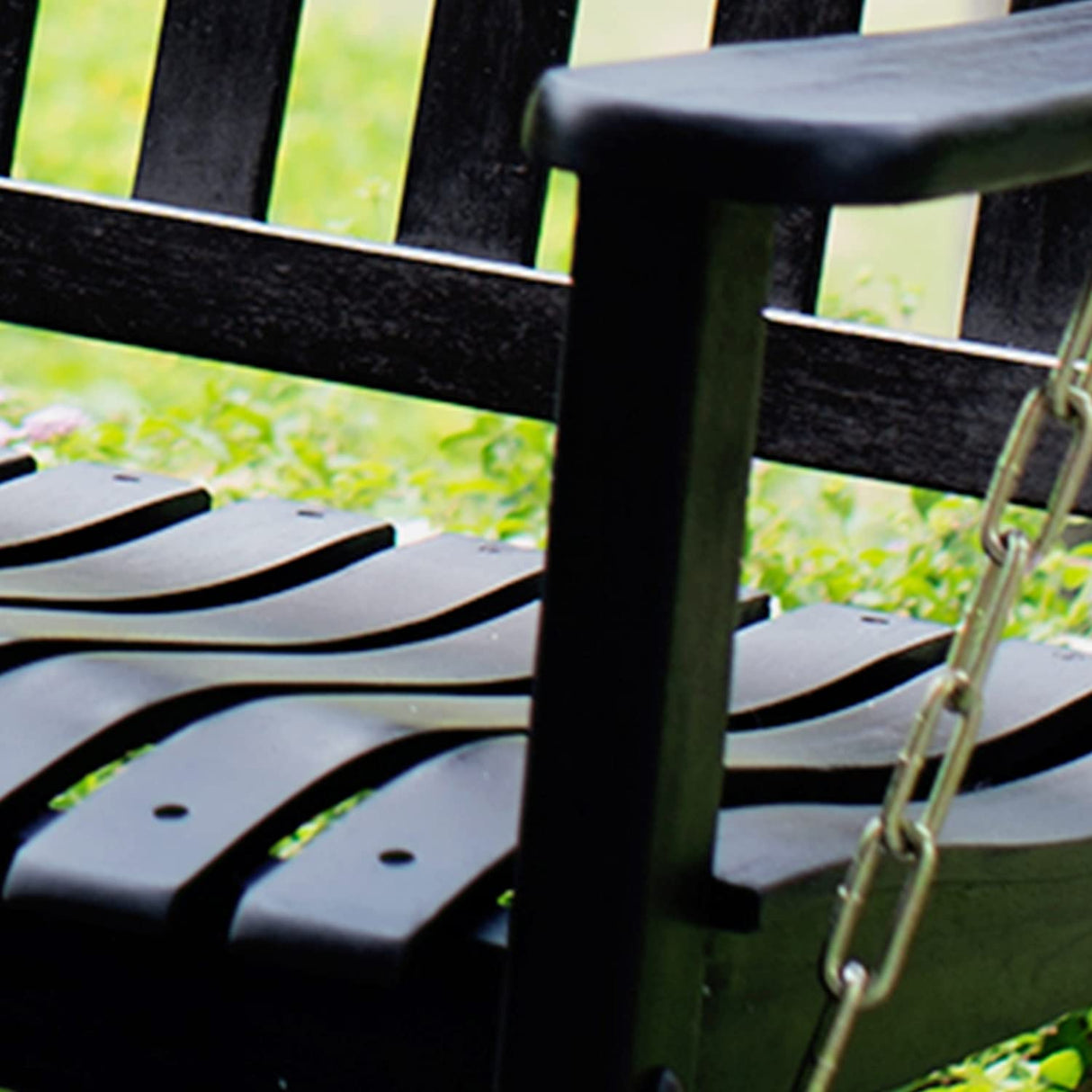 Cambridge Casual Solid Wood Bentley Porch Swing, Black Cambridge Casual