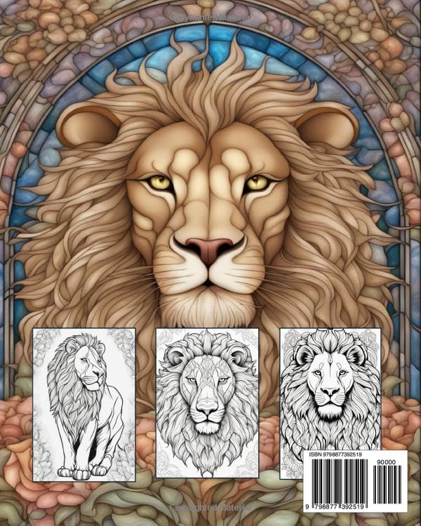 Adult Coloring Book with Lion: For Stress Relieving in Amazing Lion Coloring World Majosta