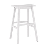 Hillsdale Moreno Wood Backless Bar Height Stool, 29" High, Sea White Hillsdale