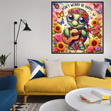 Axquilon Turtle Diamond Art Kits for Adults, 5D Diamond Painting Kits for Adults, DIY Full Round Drill Gem Art for Wall Home Decor Craft 14X14 Inch Axquilon