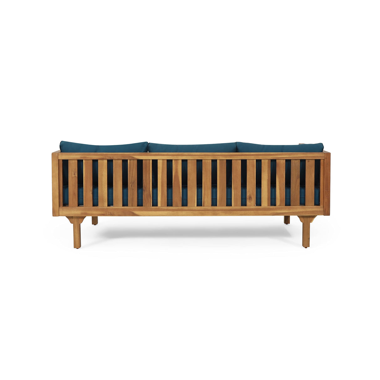 Christopher Knight Home Claremont Outdoor 3 Seater Daybed with Cushions - Acacia Wood - Teak/Dark Teal Christopher Knight Home