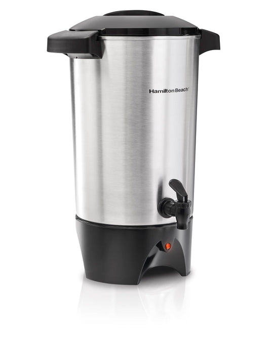 Hamilton Beach 45 Cup Coffee Urn and Hot Beverage Dispenser, Silver