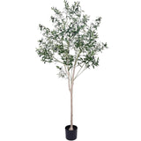 Hobyhoon Artificial Olive Tree, 6FT Tall Faux Silk Plant Artificial Tree in Potted Oliver Branch Leaves and Fruits for Modern Home Decor Indoor Hobyhoon
