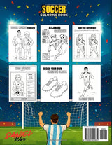 Soccer Coloring Book: Soccer Legends and Stars to Color – with fun facts and stats inside! The perfect gift for young soccer fans ages 8–12 Majosta