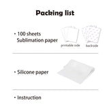 A-SUB Sublimation Paper 8.5x11 Inch for DIY Unique Christmas Gifts Compatible with Inkjet Printer which Match Sublimation Ink 100 Sheets A-SUB