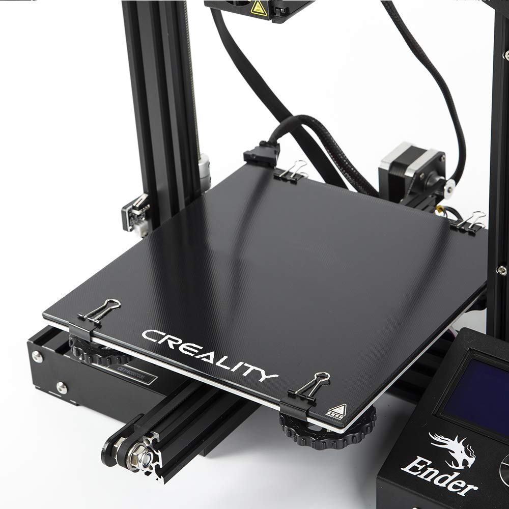 Creality Ender 3 Glass Bed 3D Printer Platform Upgraded Tempered Glass Plate Build Surface for Ender 3/Ender 3 Pro/Ender 3 Neo/Ender 3 V2 Neo/Ender 3 S1/Ender 5 Pro 235x235x4mm Creality
