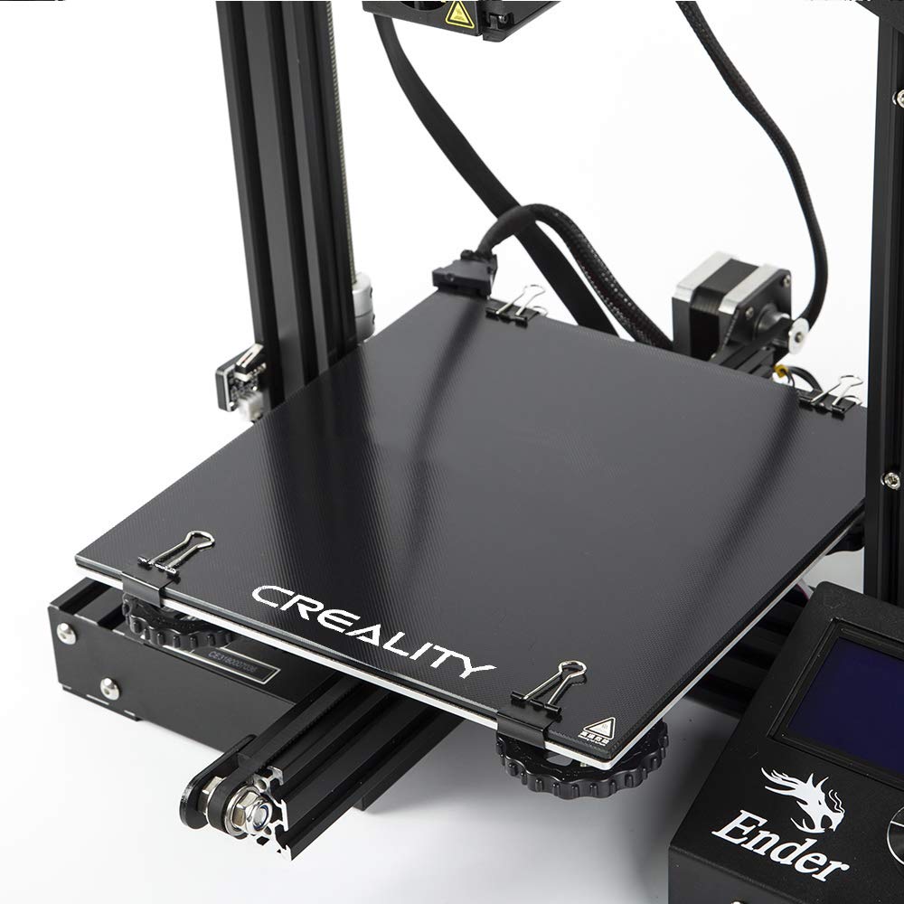 Creality Ender 3 Glass Bed 3D Printer Platform Upgraded Tempered Glass Plate Build Surface for Ender 3/Ender 3 Pro/Ender 3 Neo/Ender 3 V2 Neo/Ender 3 S1/Ender 5 Pro 235x235x4mm - WoodArtSupply