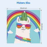 MXJSUA 4 Pack Cute Cartoon Animals Paint by Numbers Kit with Framed Canvas for Ages 6-12 Kids, Paint by Numbers Kits for Children Beginners, Acrylic Oil Painting for Home Wall Decor Gift (8x8 inch) MXJSUA