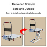 Hydraulic Lifting Platform, Electic Single Scissor Lift Table with 4 Wheels, Hydraulic Lift Table Cart, 300kg Capacity, 38.6" Lifting Height XQZMZSCP