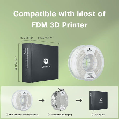 R QIDI TECHNOLOGY ASA Filament 1.75mm Black,3D Printer Filament ASA 1kg Spool(2.2lbs),High UV Resistance,Low Odor,Perfect for Printing Outdoor Functional Parts，Fit Most FDM 3D Printers R QIDI TECHNOLOGY