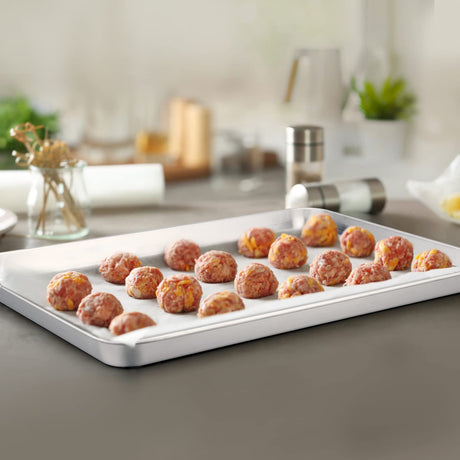 TeamFar Baking Sheet, 17.6’’ x 13’’ x 1’’ Stainless Steel Large Cookie Sheet Half Baking Pans, Non-toxic & Healthy, Easy Clean & Dishwasher Safe, Heavy Duty & Sturdy- Set of 2 TeamFar