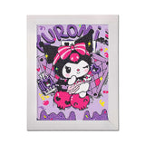 PERFECTSIGHT Cute 5D Diamond Art Kits with Wooden Frame, Kawaii DIY Painting Art for Adults Teen, Diamond Arts and Crafts Sets, Big Gem Full Drill Diamond Dots for Home Wall Decor (Magic Kuro) PERFECTSIGHT