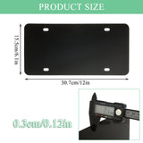 MUXHEL 15 Pcs Sublimation Blank License Plate, 12"×6" Black Aluminum Alloy Automotive License Plate Tag for Custom Design Work and DIY MUXHEL