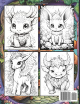 65 Fantasy Little Creatures: Coloring Book with Mystical Animals, Cute Charming Monsters, Cute Dragons and More | Relaxation and Stress Relief for Teens and Adults WoodArtSupply