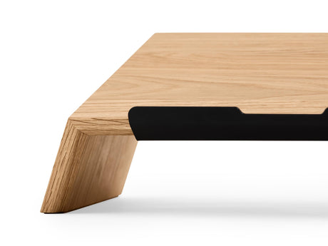 Oakywood Wooden Slanted Laptop Stand for Desk – Convenient Laptop Riser & Holder for Desk – Ergonomic Laptop Desk Stand Wood – 45x22x14cm – for 13-14" Laptops Oak Oakywood