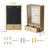 TJ.MOREE Deep Shadow Box Frame with Drawer, Shadowbox Display Case with Glass Window Picture Frame Memorabilia Bouquet Medals Military Photos Memory Box for Keepsakes TJ.MOREE