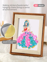 WangCow 12 Pcs Poke in Art Princess Dress up Cards, Mess-Free-Fun Creative Event for Kids，DIY Fabric Poking Craft Kit for Children，Gifts for Girls & Boys Ages 3, 4, 5, 6, 7, 8, 9 WangCow