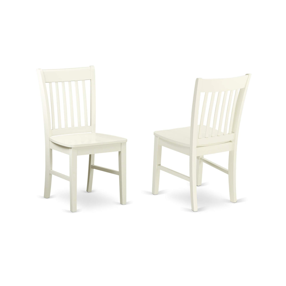 East West Furniture DLNO3-LWH-W 3 Piece Dinette Set for Small Spaces Contains a Round Dining Table with Dropleaf and 2 Kitchen Dining Chairs, 42x42 Inch, Linen White East West Furniture