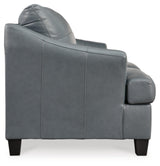 Signature Design by Ashley Genoa Contemporary Leather Match Sofa, Blue Signature Design by Ashley
