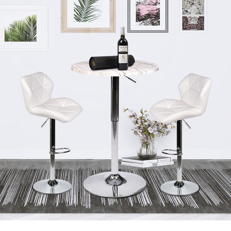 ARTETHYS Bar Table Adjustable Height Swivel 360 Degrees Round Tall Cpunter Height Pub Desk ARTETHYS