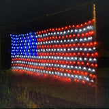YULIANG LED American Flag Lights,6.5ft*3.2ft Waterproof Led Flag Net Light Outdoor for 4th of July Decorations,Independence Day,Memorial Day, Festival, Garden,Outdoor Christmas Decoration YULIANG